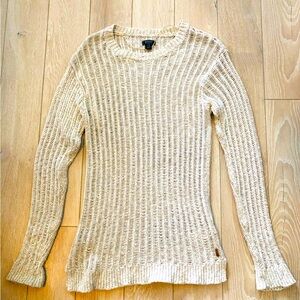 Roots Cream Cotton & Linen Blend Sweater